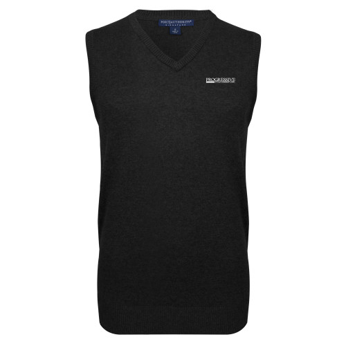 Black VNeck Sweater Vest-Progressive Title
