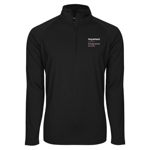 Sport Tek Black Sport Wick Stretch 1/2 Zip Pullover-Anywhere Integrated Services Vertical