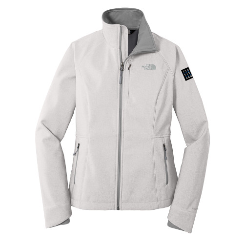 The North Face Womens Light Grey Heather Apex Barrier Softshell Jacket-Clear Title Group