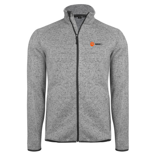 Grey Heather Sweater Fleece Jacket-Sunbelt Title Agency
