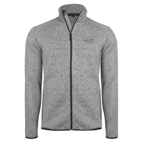 Grey Heather Sweater Fleece Jacket-Valet Closing