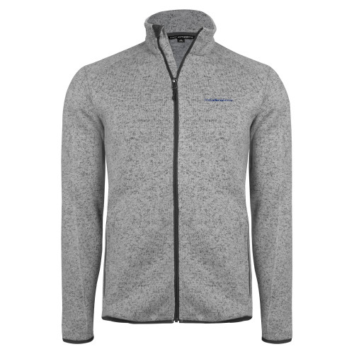 Grey Heather Sweater Fleece Jacket-First California Escrow