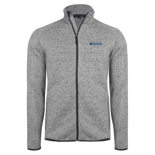 Grey Heather Sweater Fleece Jacket-Keystone Closing Services