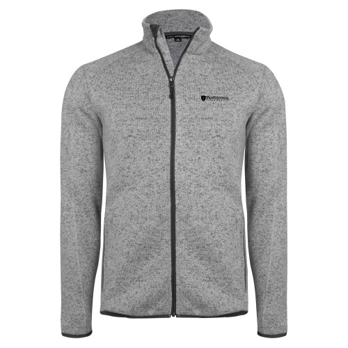 Grey Heather Sweater Fleece Jacket-Pro National Title Agency