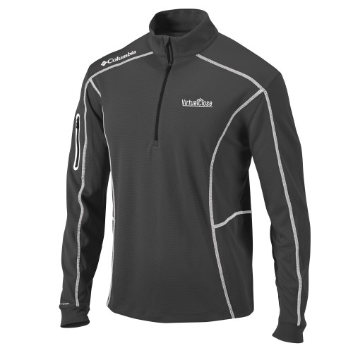 Columbia Charcoal Omni Wick Shotgun 1/4 Zip-Virtual Close