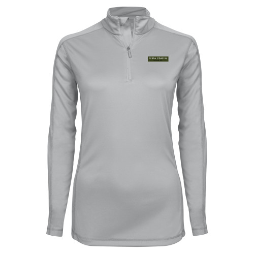 Syntrel Womens Platinum Interlock 1/4 Zip-Terra Coastal Escrow