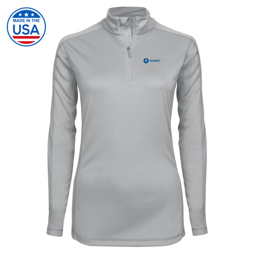 Syntrel Womens Platinum Interlock 1/4 Zip-Burnet Title
