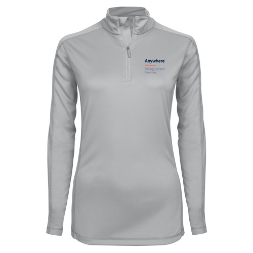 Syntrel Womens Platinum Interlock 1/4 Zip-Anywhere Integrated Services Vertical