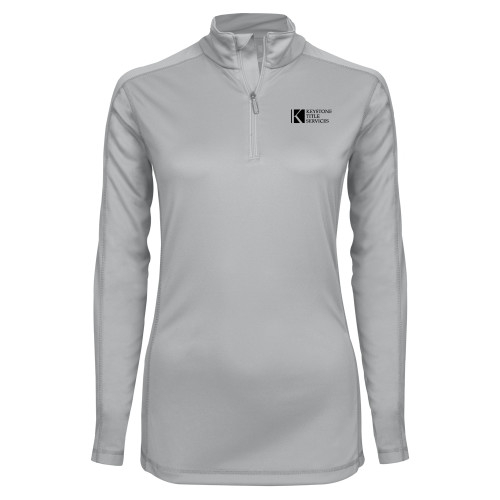 Syntrel Womens Platinum Interlock 1/4 Zip-Keystone Title Services