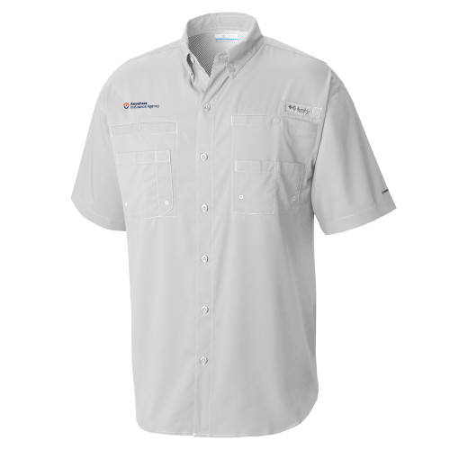 Columbia Cool Grey Tamiami Performance Short Sleeve Shirt-Anywhere Insurance Agency