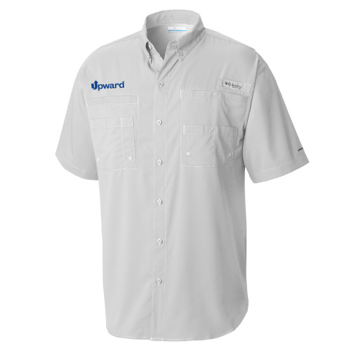Columbia Cool Grey Tamiami Performance Short Sleeve Shirt-Upward Title Company