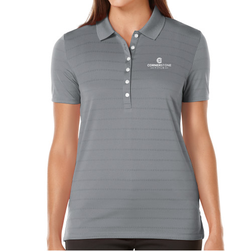 Callaway Womens Steel Grey Opti Vent Polo-Corner Stone Title Company