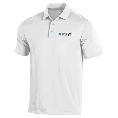 Under Armour White T2 Performance Polo-Residential Title Agency