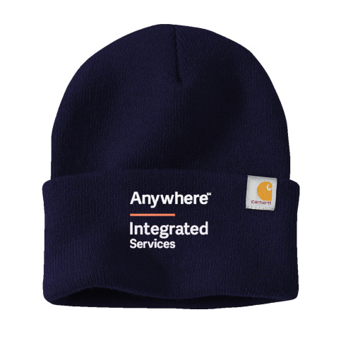 Carhartt Navy Knit Beanie w/Cuff-Anywhere Integrated Services Vertical