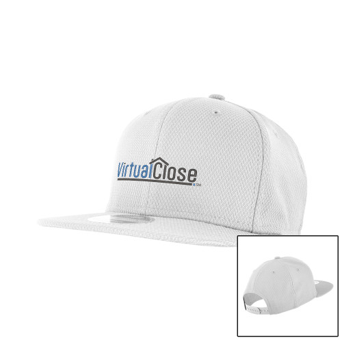 New Era White Diamond Era 9Fifty Snapback Hat-Virtual Close