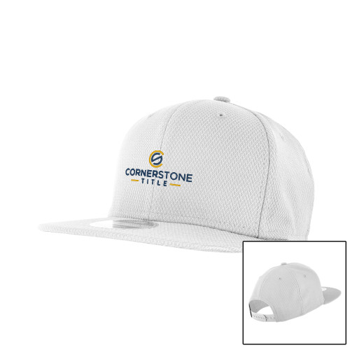 New Era White Diamond Era 9Fifty Snapback Hat-Corner Stone Title Company