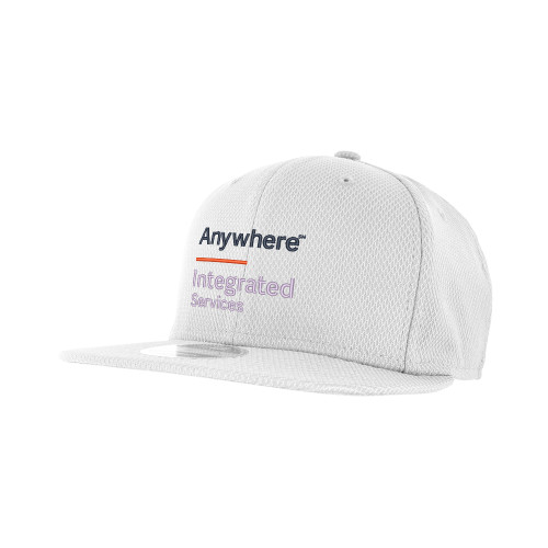 New Era White Diamond Era 9Fifty Snapback Hat-Anywhere Integrated Services Vertical