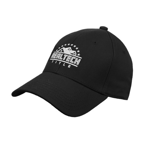 Black Structured Adjustable Pro Style Hat-Real Tech Title
