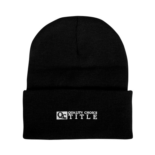 Black Knit Beanie w/Cuff-Quality Choice Title