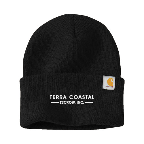 Carhartt Black Knit Beanie w/Cuff-Terra Coastal Escrow