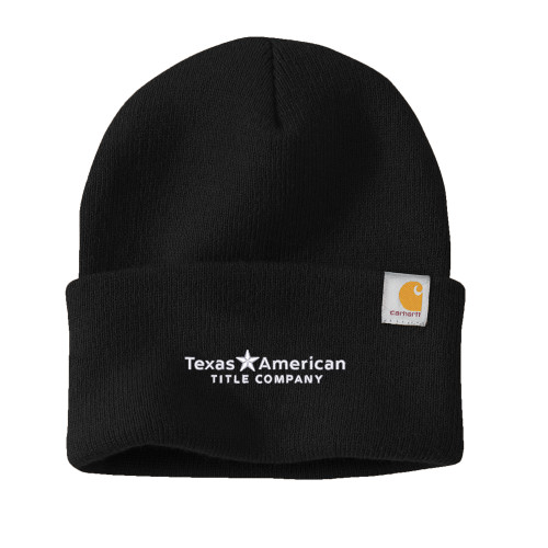 Carhartt Black Knit Beanie w/Cuff-TATCO