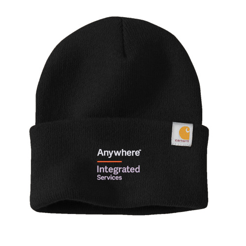 Carhartt Black Knit Beanie w/Cuff-Anywhere Integrated Services Vertical