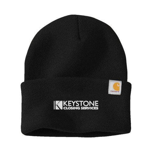 Carhartt Black Knit Beanie w/Cuff-Keystone Closing Services