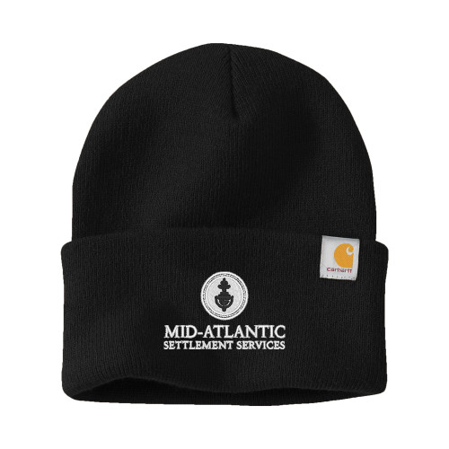 Carhartt Black Knit Beanie w/Cuff-Mid-Atlantic Settlement Services