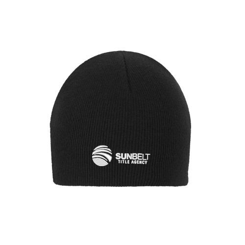 Black Knit Beanie-Sunbelt Title Agency