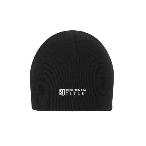 Black Knit Beanie-Residential Title Agency