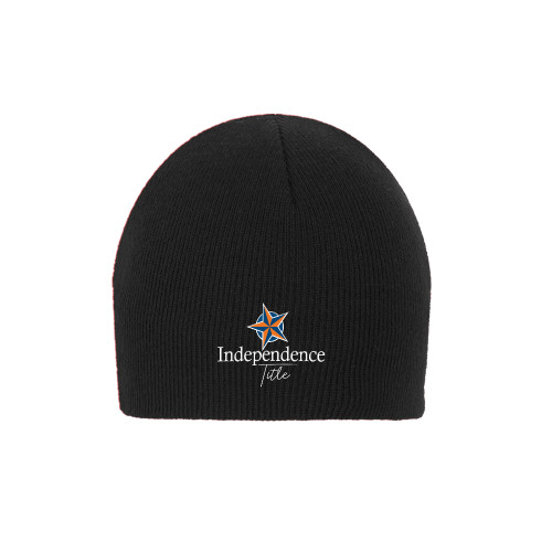 Black Knit Beanie-Independence Title