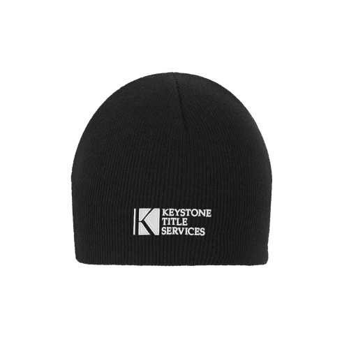 Black Knit Beanie-Keystone Title Services