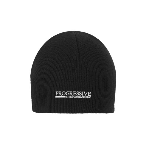 Black Knit Beanie-Progressive Title