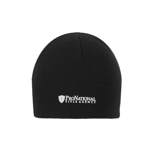 Black Knit Beanie-Pro National Title Agency