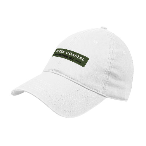 White Unstructured Adjustable Low Profile Hat-Terra Coastal Escrow