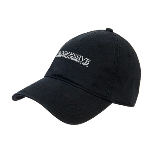 Black Unstructured Adjustable Low Profile Hat-Progressive Title