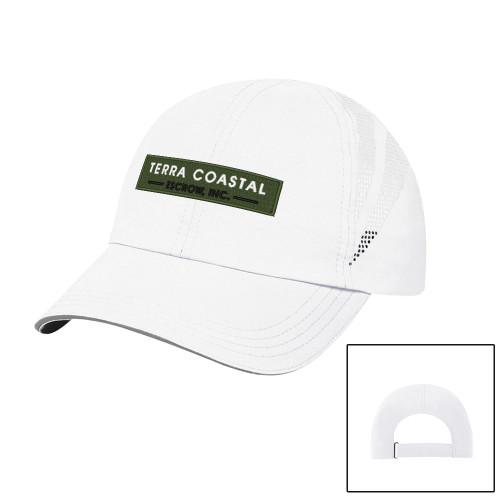Womens White Performance Cap-Terra Coastal Escrow