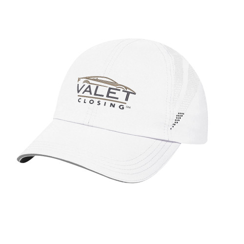 Womens White Performance Cap-Valet Closing