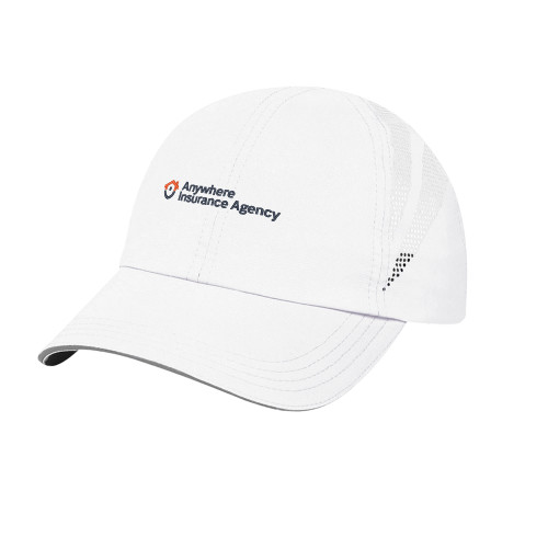 Womens White Performance Cap-Anywhere Insurance Agency