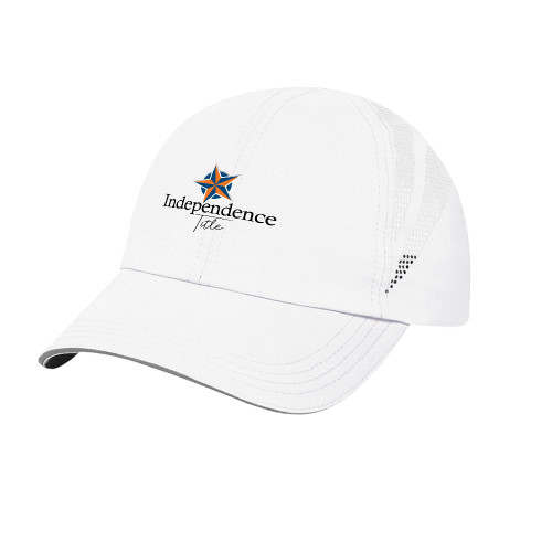 Womens White Performance Cap-Independence Title