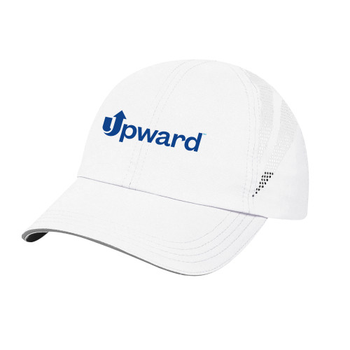 Womens White Performance Cap-Upward Title Company