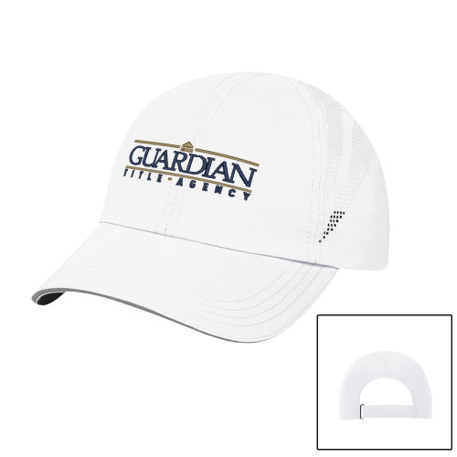 Womens White Performance Cap-Guardian Title Agency
