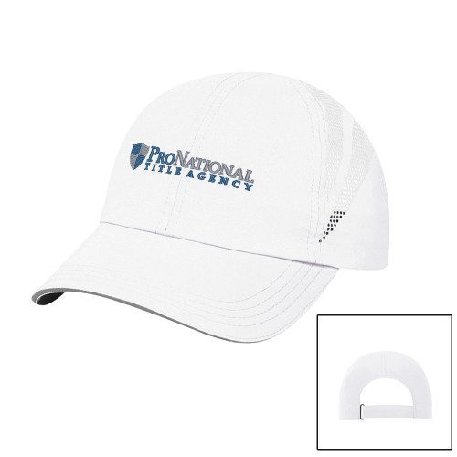 Womens White Performance Cap-Pro National Title Agency