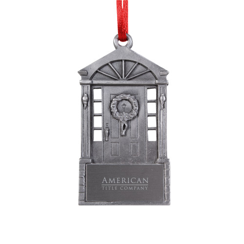 Pewter Front Door Ornament-American Title Company Engraved