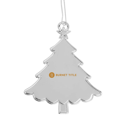 Silver Tree Ornament-Burnet Title Engraved