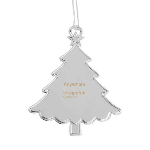 Silver Tree Ornament-ENGRAVED Engraved