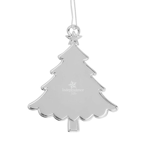 Silver Tree Ornament-Independence Title Engraved