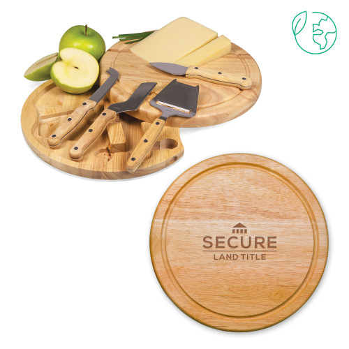 10.2 Inch Circo Cheese Board Set-Secure Land Title Engraved