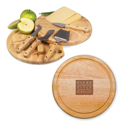 10.2 Inch Circo Cheese Board Set-Clear Title Group Engraved