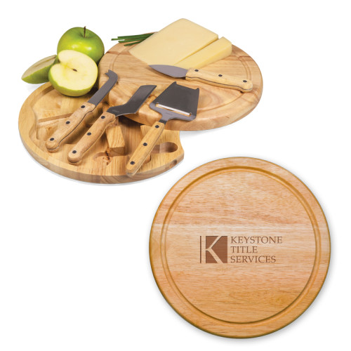 10.2 Inch Circo Cheese Board Set-Keystone Title Services Engraved